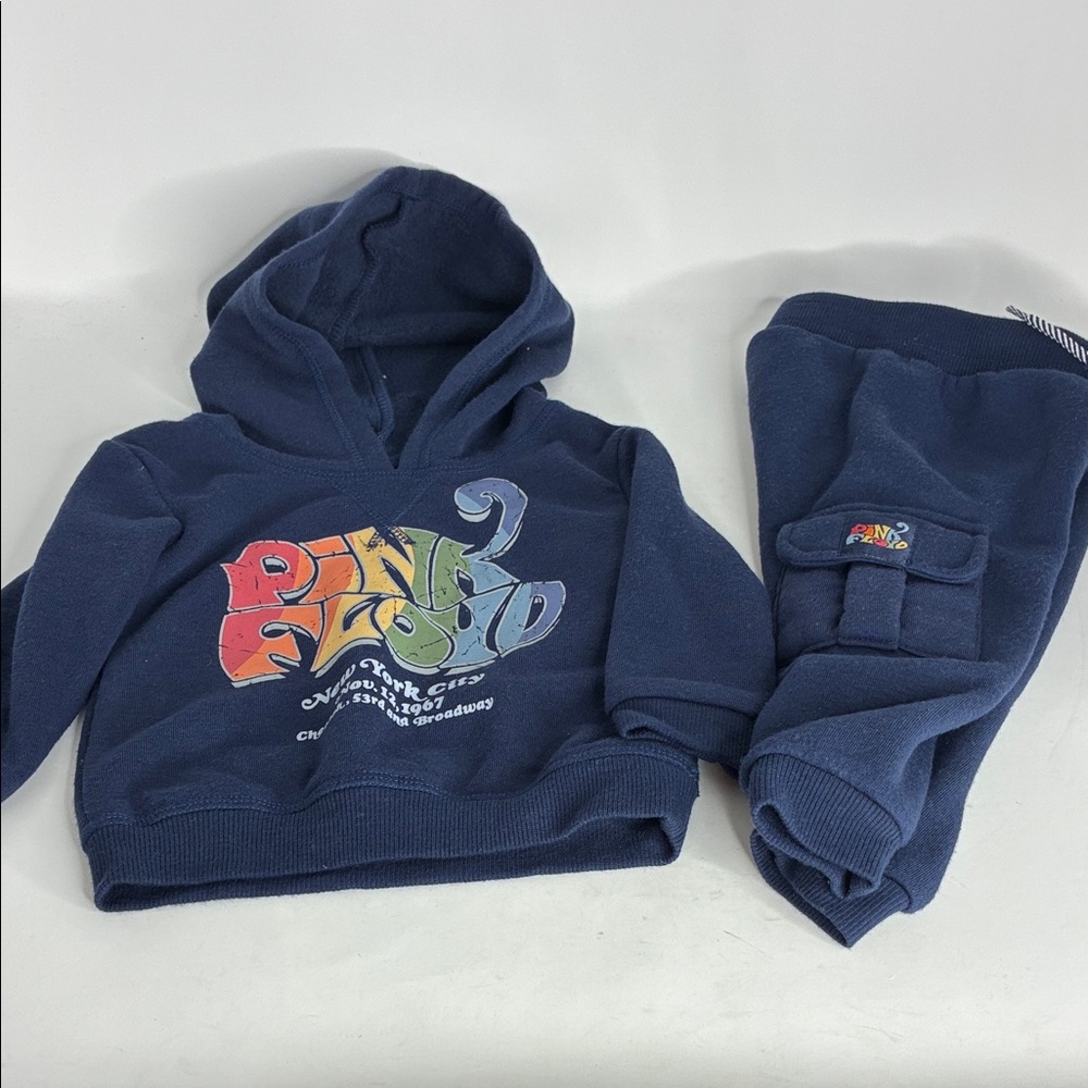 Pink Floyd Navy Blue Kids Hoodie and Sweatpants Set